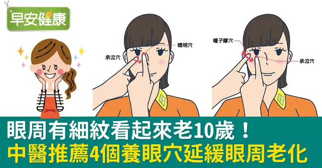 眼周有細紋看起來老10歲！中醫推薦4個養眼穴延緩眼周老化