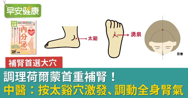 調理荷爾蒙首重補腎！中醫：按太谿穴激發、調動全身腎氣