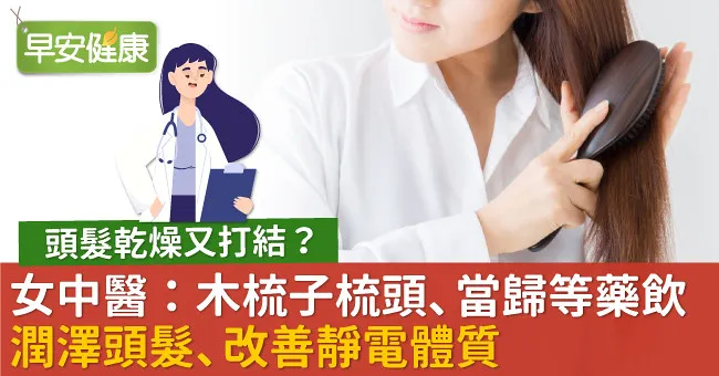 頭髮乾燥又打結？女中醫：木梳子梳頭、當歸等藥飲潤澤頭髮、改善靜電體質