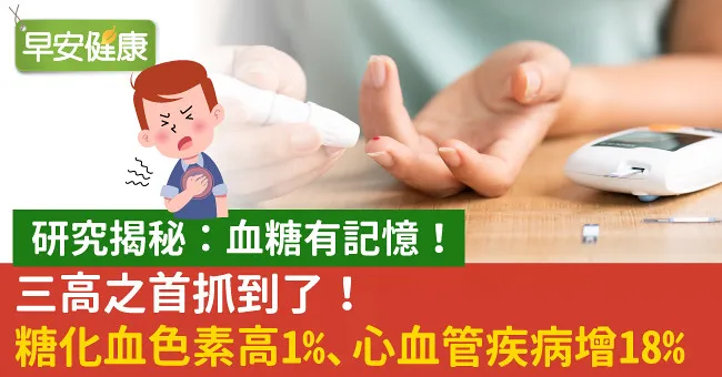三高之首抓到了！糖化血色素高1％、心血管疾病增18％