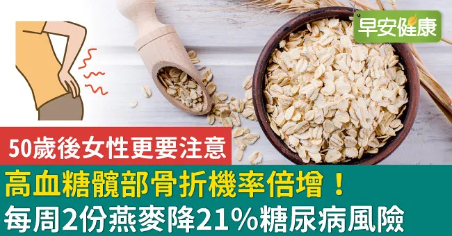 高血糖髖部骨折機率倍增！每周2份燕麥降21％糖尿病風險