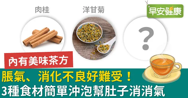 脹氣、消化不良好難受！3種食材簡單沖泡幫肚子消消氣