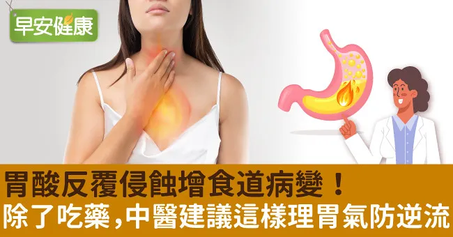 胃酸反覆侵蝕增食道病變！除了吃藥，中醫還建議這樣調理胃氣防逆流