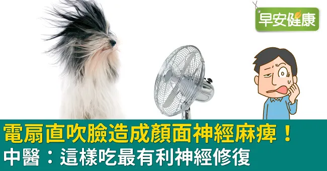 電扇直吹臉造成顏面神經麻痺！中醫：這樣吃最有利神經修復