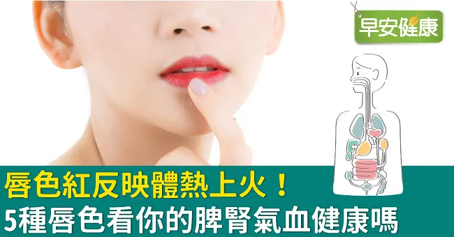 唇色紅反映體熱上火！5種唇色看你的脾腎氣血健康嗎