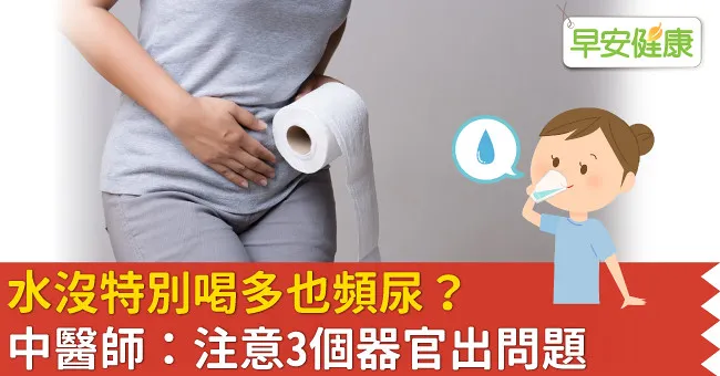 水沒特別喝多也頻尿？中醫師：注意3個器官出問題
