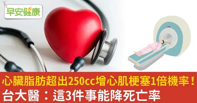 心臟脂肪超出250cc增心肌梗塞1倍機率！台大醫：這3件事能降死亡率