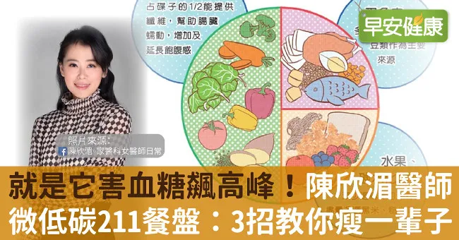 就是它害血糖飆高峰！陳欣湄醫師微低碳211餐盤：3招教你瘦一輩子