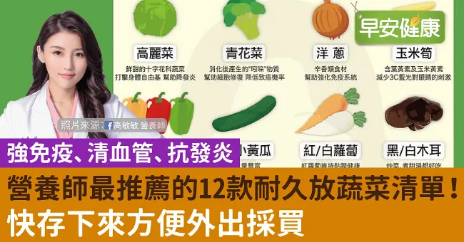 營養師最推薦的12款耐久放蔬菜清單！快存下來方便外出採買