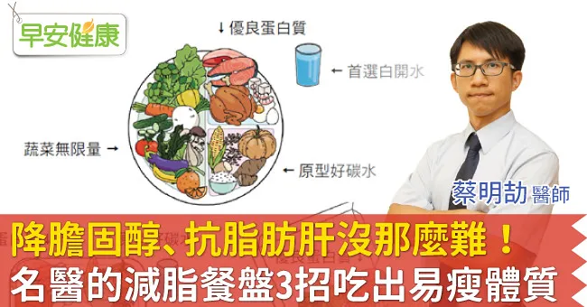 降膽固醇、抗脂肪肝沒那麼難！名醫的減脂餐盤3招吃出易瘦體質