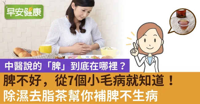 脾不好，從7個小毛病就知道！除濕去脂茶幫你補脾不生病