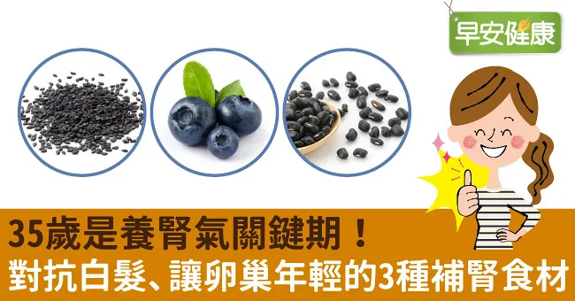 35歲是養腎氣關鍵期！對抗白髮、讓卵巢年輕的3種補腎食材