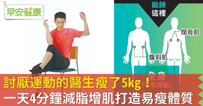 討厭運動的醫生瘦了5㎏！一天4分鐘減脂增肌打造易瘦體質