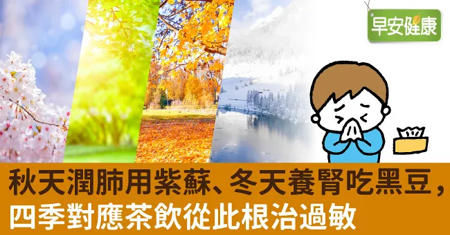 秋天潤肺用紫蘇、冬天養腎吃黑豆，四季對應茶飲從此根治過敏