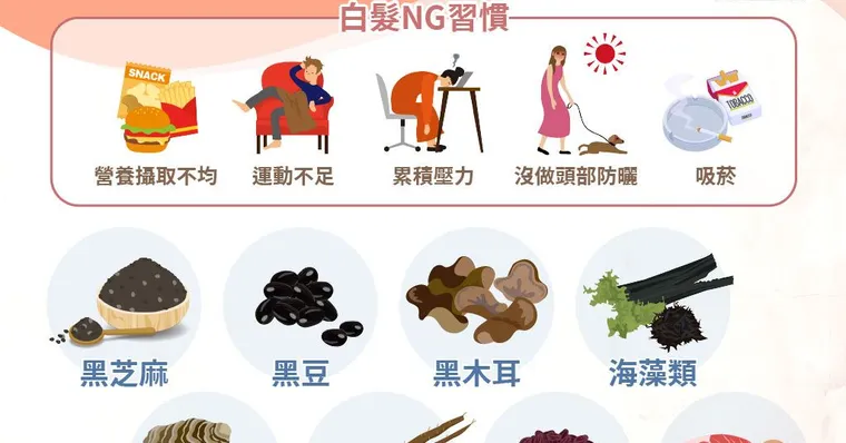 改掉5個NG習慣，養出烏黑秀髮不是夢！8種食物越吃頭髮越黑