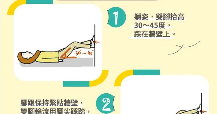 水腫、長橘皮怎麼消？睡前踩踩牆壁，促進淋巴循環消水腫！