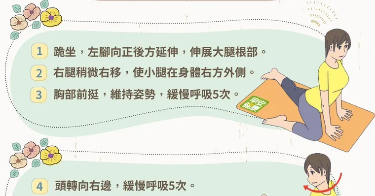 一招跪姿伸展鍛鍊骨盆底肌，經痛、便祕、水腫都改善