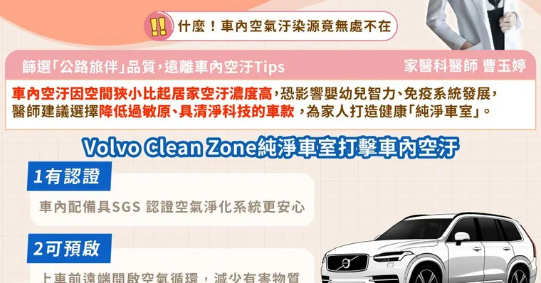 篩選「旅伴」品質！ 「純淨車室」3招遠離你常忽略的小空間高濃度空汙