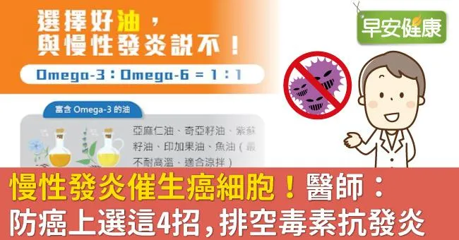 慢性發炎催生癌細胞！醫師：防癌上選這4招，排空毒素抗發炎