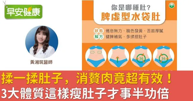 揉一揉肚子，消贅肉竟超有效！3大體質這樣瘦肚子才事半功倍