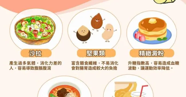 小心腹痛、胃食道逆流！運動前這5種食物不要吃