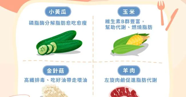 越吃越沒肚子！4種燃脂食材有效燃燒內臟脂肪、毒素也被排出去！