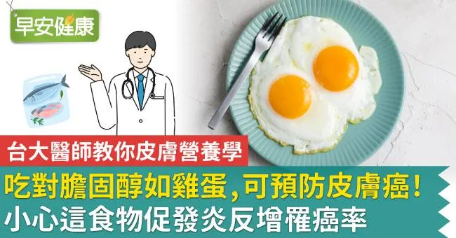 吃對膽固醇如雞蛋，可預防皮膚癌！小心這食物促發炎反增罹癌率