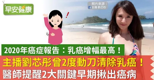 主播劉芯彤曾罹乳癌、2度動刀清癌細胞！醫師提醒2大關鍵早期揪出癌病