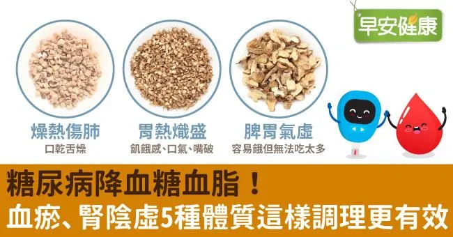 糖尿病降血糖血脂！血瘀、腎陰虛5種體質這樣調理更有效
