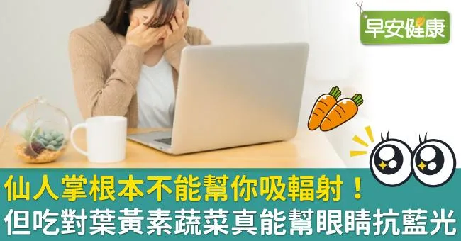仙人掌根本不能幫你吸輻射！但吃對葉黃素蔬菜真能幫眼睛抗藍光