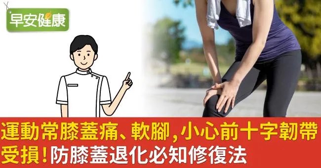 運動常膝蓋痛、軟腳，小心前十字韌帶受損！防膝蓋退化必知修復法
