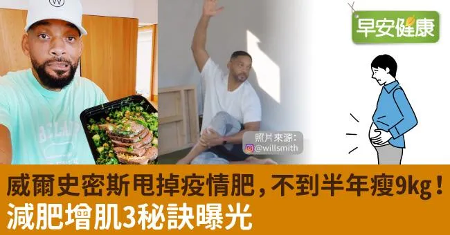 威爾史密斯甩掉疫情肥，不到半年瘦9kg！減肥增肌3秘訣曝光