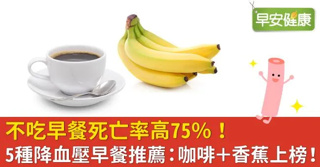 不吃早餐死亡率高75％！5種降血壓早餐推薦：咖啡＋香蕉上榜！