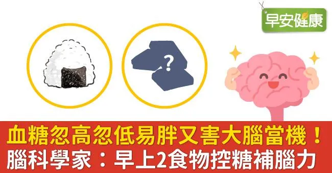 血糖忽高忽低易胖又害大腦當機！腦科學家：早上2食物控糖補腦力