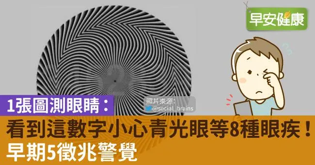 1張圖測眼睛：看到這數字小心青光眼等8種眼疾！早期5徵兆警覺
