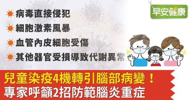兒童染疫4機轉引腦部病變！專家呼籲2招防範腦炎重症