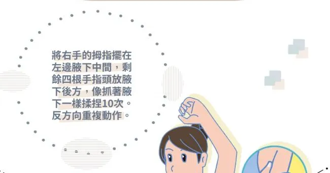 99％的人腋下淋巴阻塞！1天10下排毒促循環，肩頸痛跟著改善！
