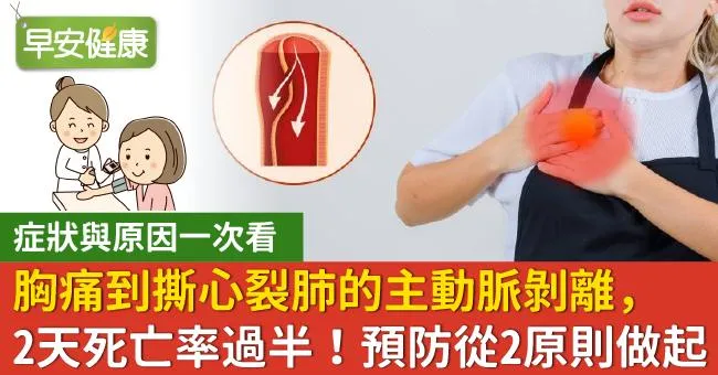 胸痛到撕心裂肺的主動脈剝離，2天死亡率過半！預防從2原則做起