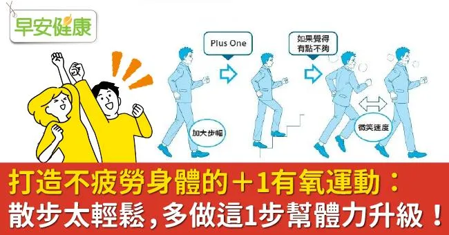 打造不疲勞身體的＋1有氧運動：散步太輕鬆，多做這1步幫體力升級！