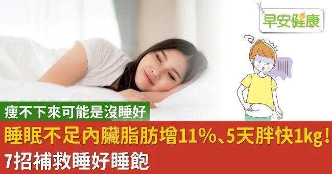 睡眠不足內臟脂肪增11％、5天胖快1kg！7招補救睡好睡飽