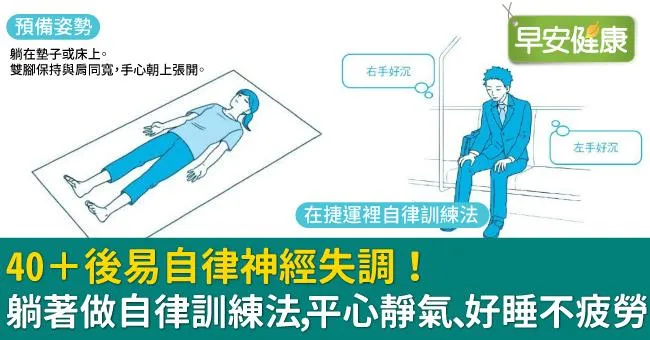 40＋後易自律神經失調！躺著做自律訓練法，平心靜氣、好睡不疲勞