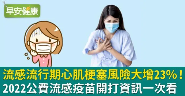 流感流行期心肌梗塞風險大增23％！疫苗開打資訊一次看