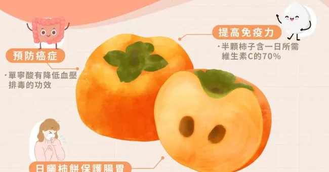 柿子的維生素C竟贏過奇異果！潤肺止咳、改善高血壓好處知多少