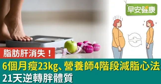 6個月瘦23kg、脂肪肝消失！營養師4階段減脂心法：21天逆轉胖體質