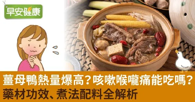薑母鴨熱量爆高？感冒咳嗽喉嚨痛可以吃嗎？專家引路！從藥材功效、配料煮法解析這道全民食補