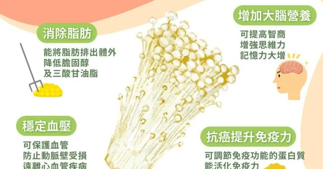 尾牙季別忘清腸甩油！金針菇超強燃脂力專剋內臟脂肪、穩定血壓