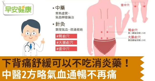 下背痛舒緩可以不吃消炎藥！中醫2方略氣血通暢不再痛