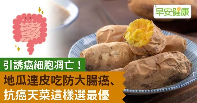 引誘癌細胞凋亡！地瓜連皮吃防大腸癌、抗癌天菜這樣選最優