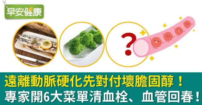 遠離動脈硬化先對付壞膽固醇！專家開6大菜單清血栓、血管回春！