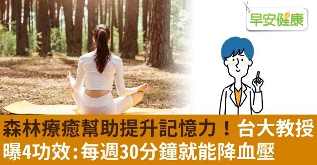 森林療癒幫助提升記憶力！台大教授曝4功效：每週30分鐘就能降血壓